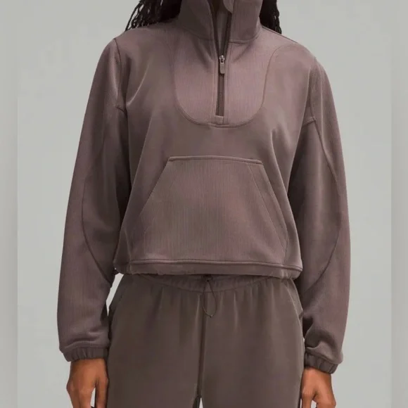 Brushed Softstreme Ribbed Half Zip. Espresso. New With Tags. RARE!!  Size 8 - Picture 3 of 10